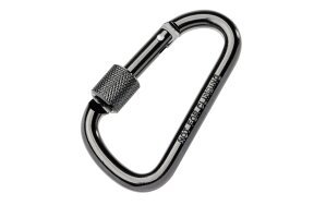 SCREW CARABINER ALUMINIUM BLACK SET/2